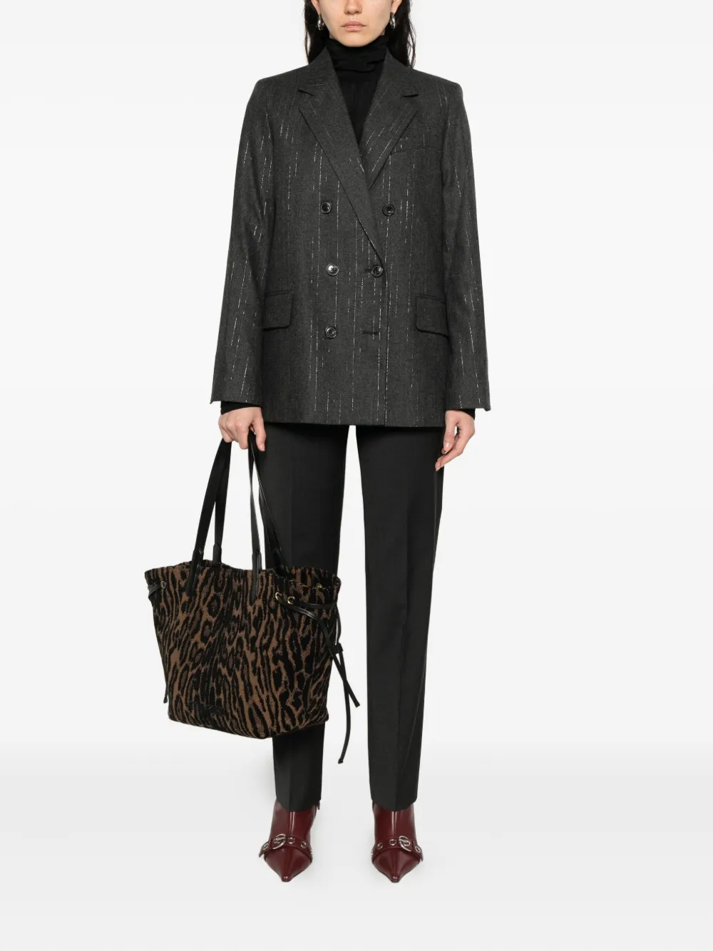 Zadig&Voltaire Blazer met dubbele rij knopen Grijs