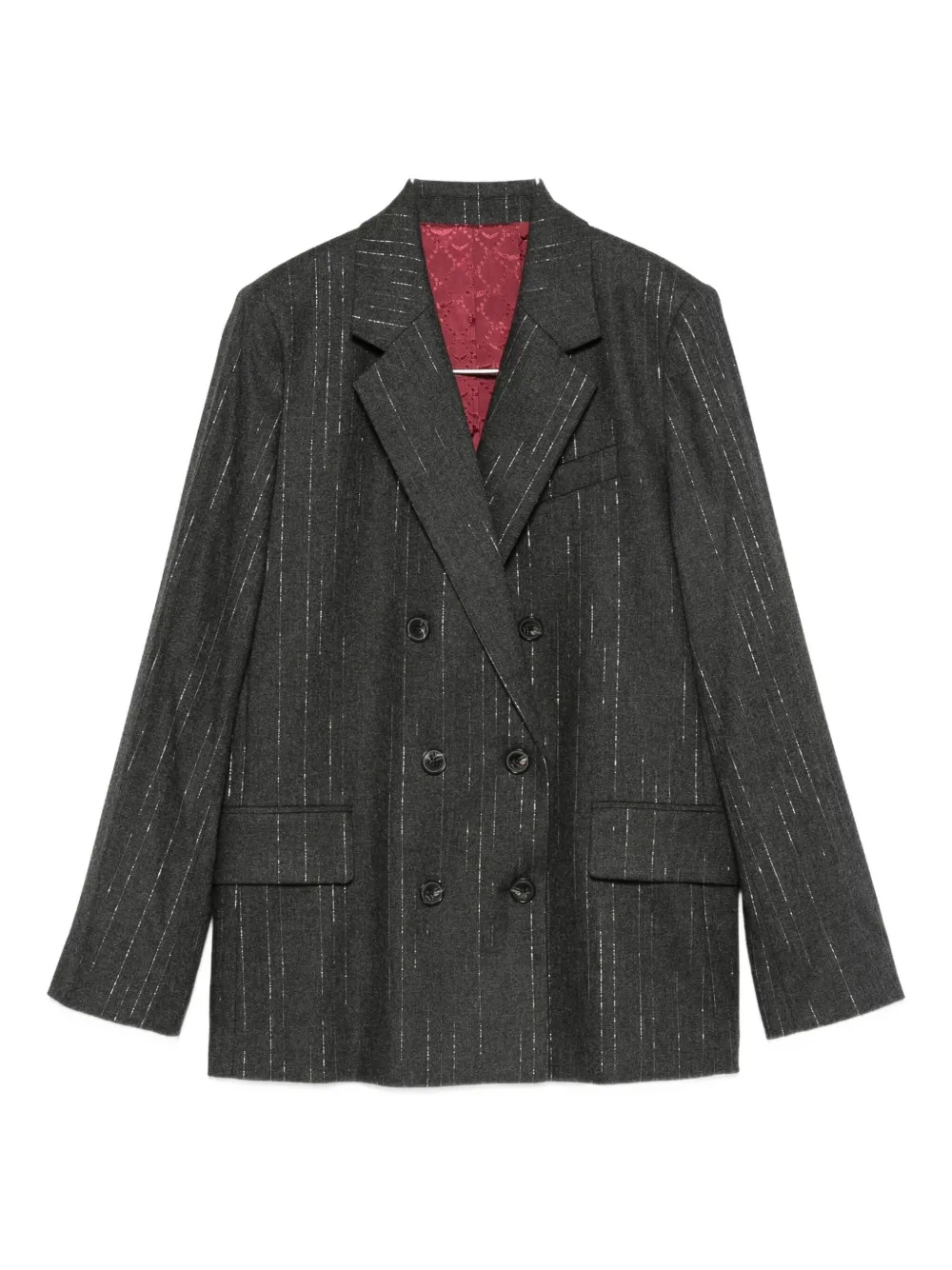 Zadig & Voltaire Long-sleeved Suit Jacket In Gray
