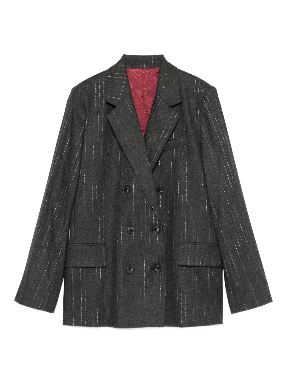 Zadig&Voltaire Blazer met dubbele rij knopen Grijs