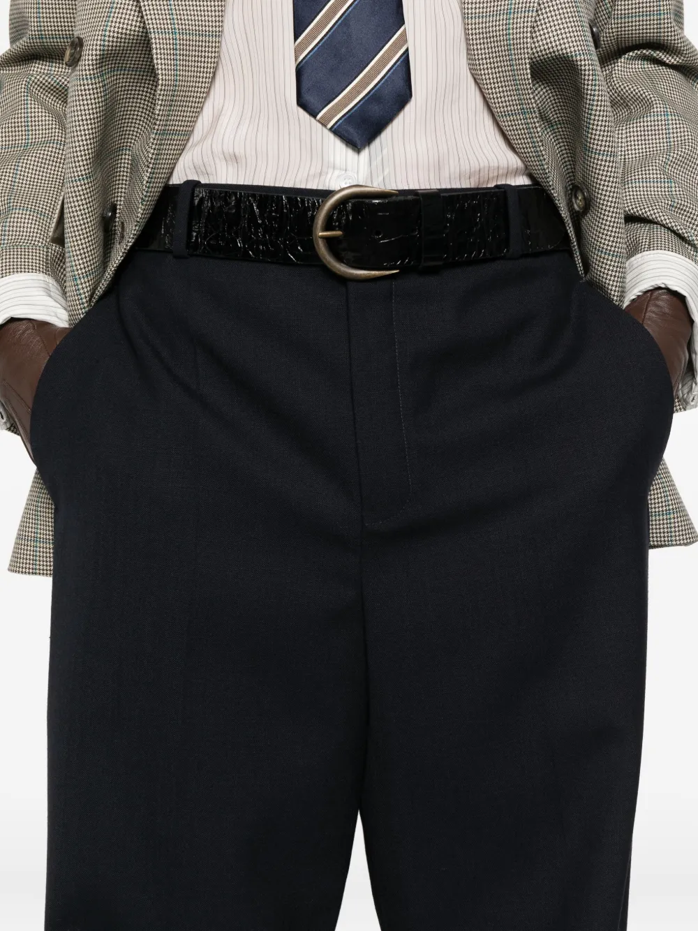 Saint Laurent Wollen pantalon Blauw