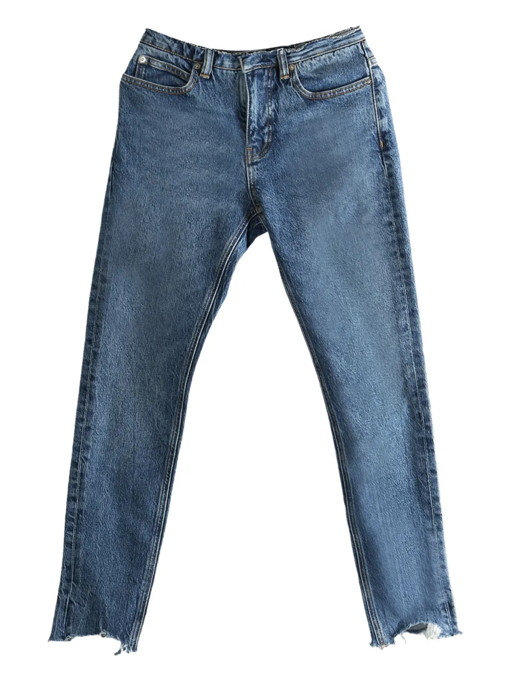 Alexander Wang frayed-hem jeans Blauw