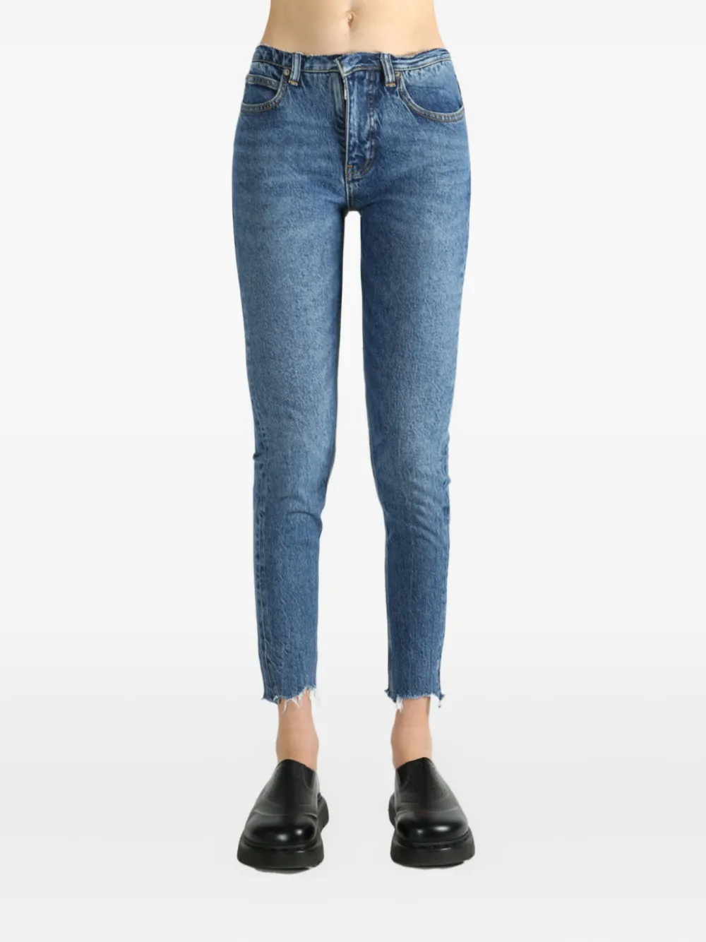 Alexander Wang frayed-hem jeans - Blauw