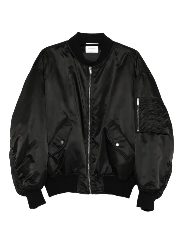 Saint Laurent ボンバージャケット | ブラック | FARFETCH JP