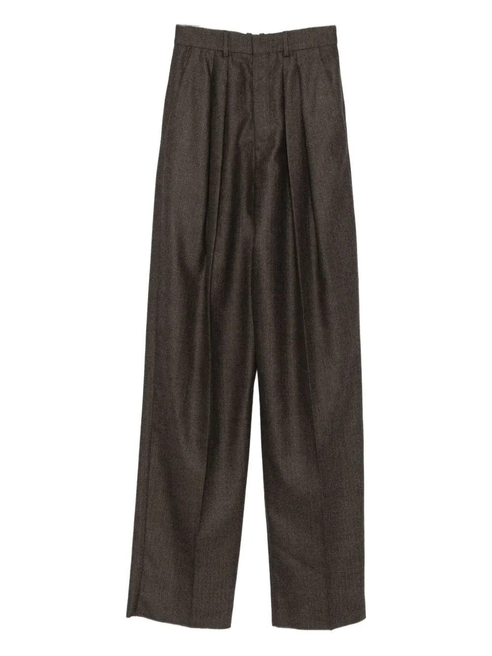 Saint Laurent Straight plooibroek Bruin