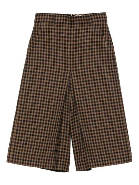 Saint Laurent gingham-check straight-leg culottes 
