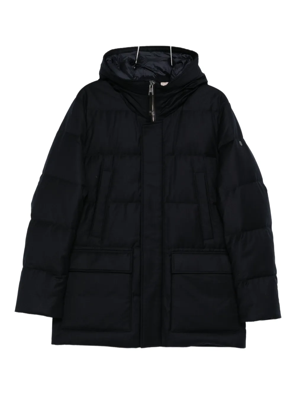 hooded quilted jacket