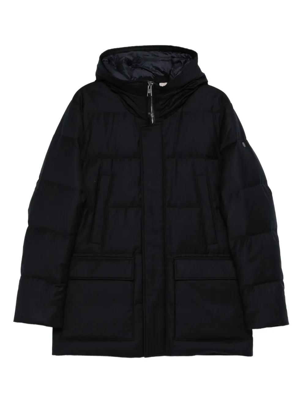 hooded quilted jacket