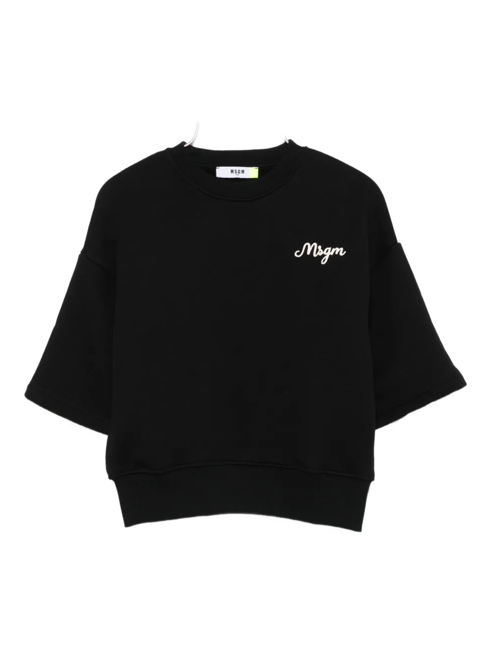 MSGM Kids double-layered logo sweatshirt Zwart