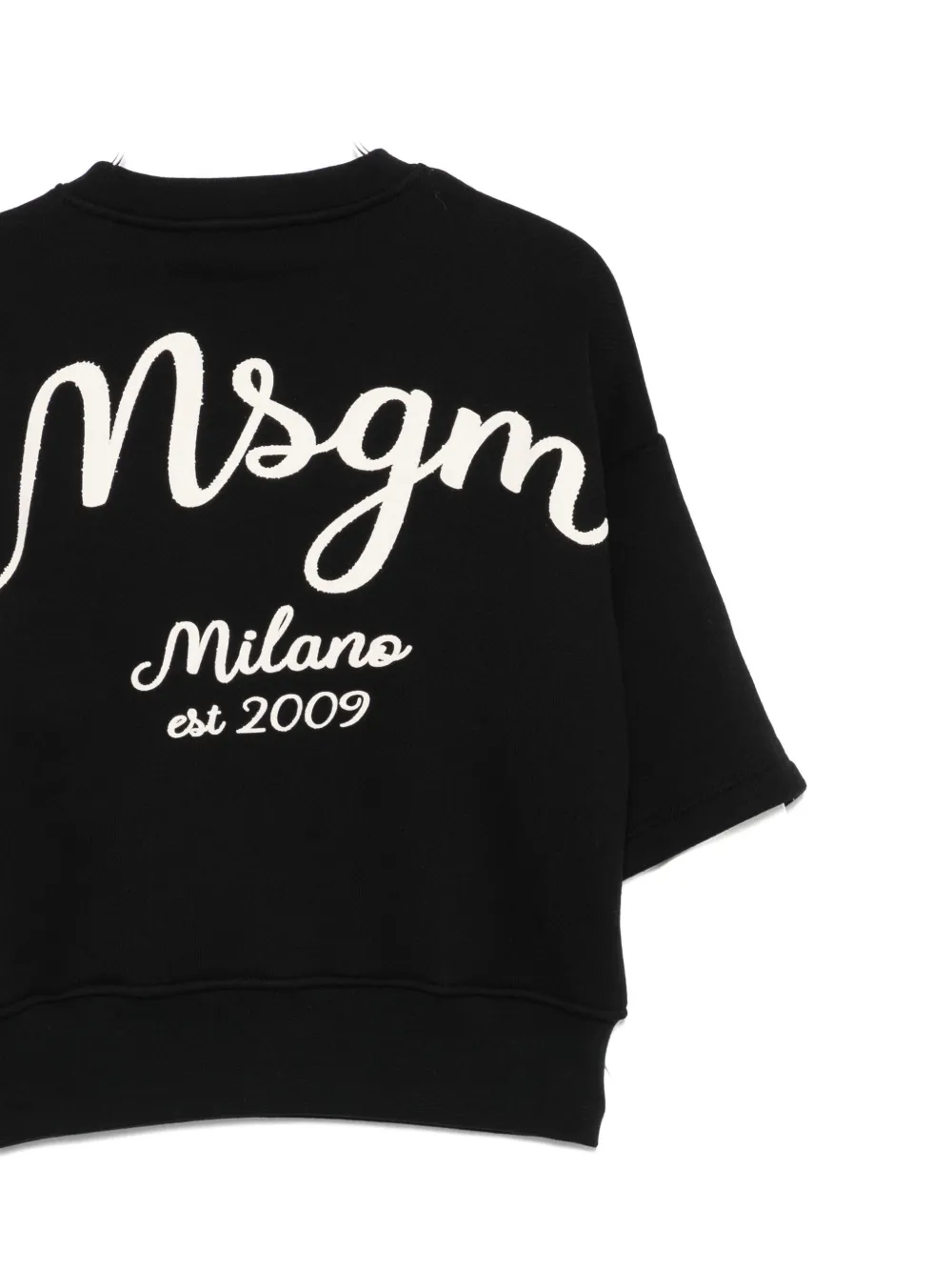 MSGM Kids double-layered logo sweatshirt Zwart