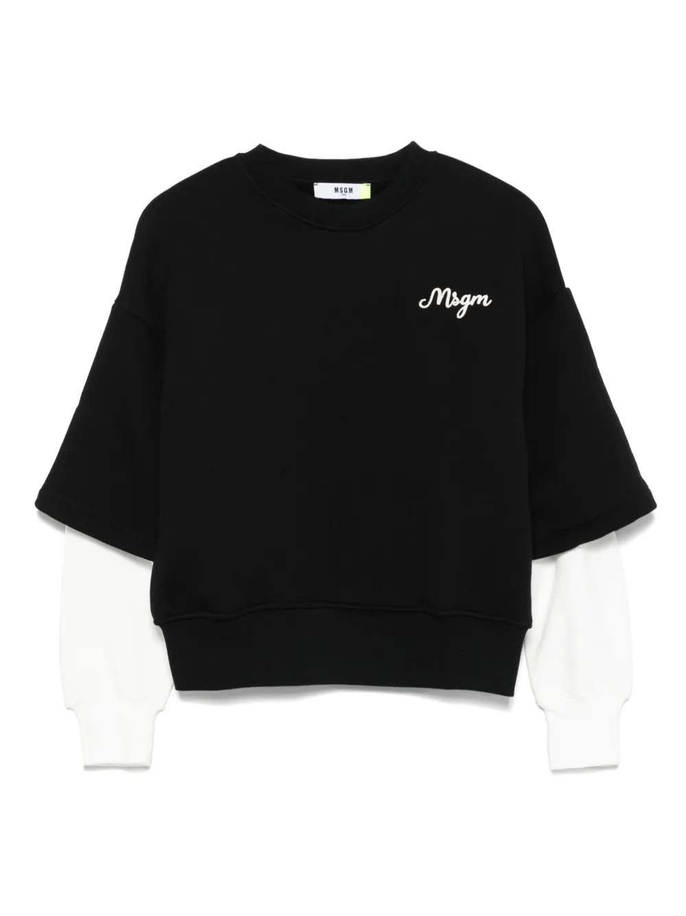 MSGM Kids Gelaagde sweater met logo Zwart