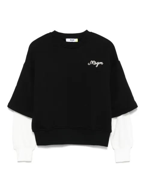MSGM Kids double-layered logo sweatshirt