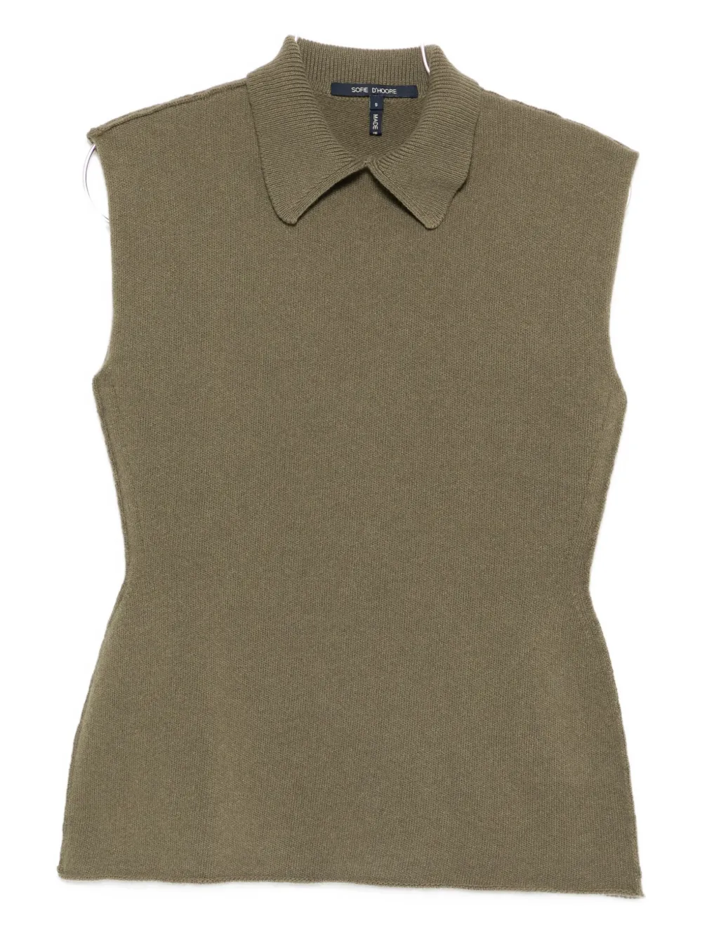 Sofie D'hoore May Polo-collar Wool Vest In Green