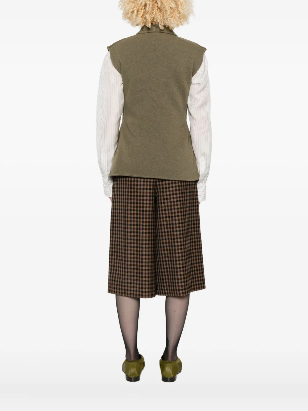 Sofie D'hoore May Polo-collar Wool Vest In Green