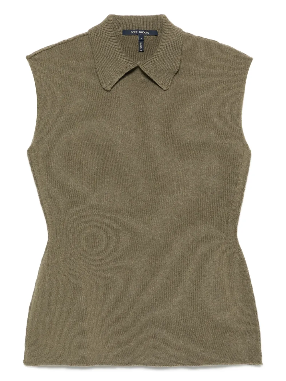 May polo-collar wool vest
