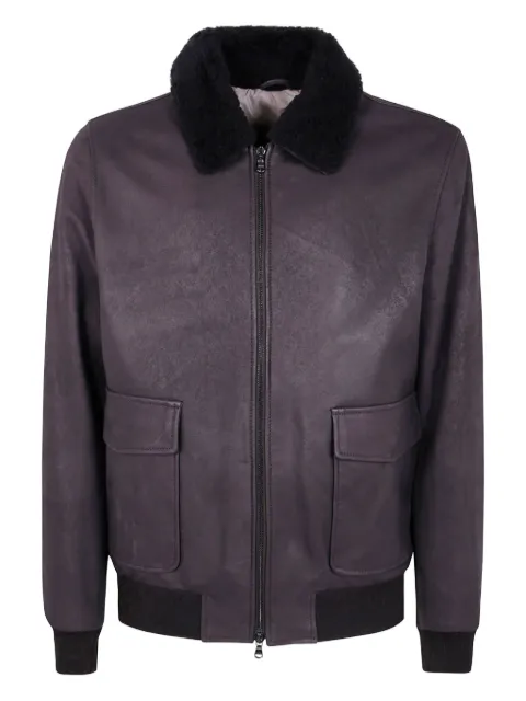 Barba Boston shearling-trim jacket