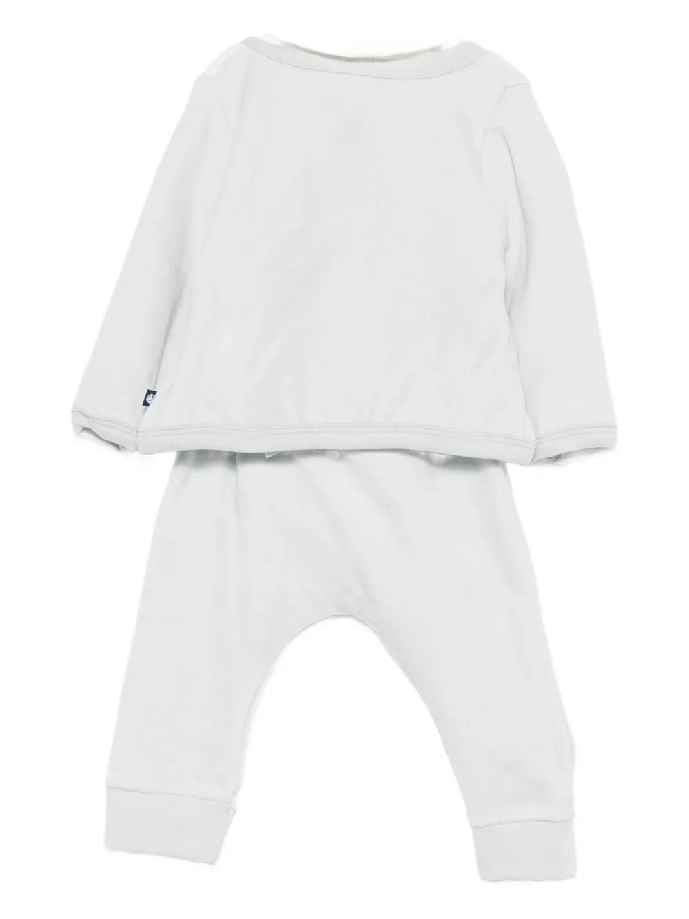 Petit Bateau Wrap-front Trouser Set (set Of Three) In White