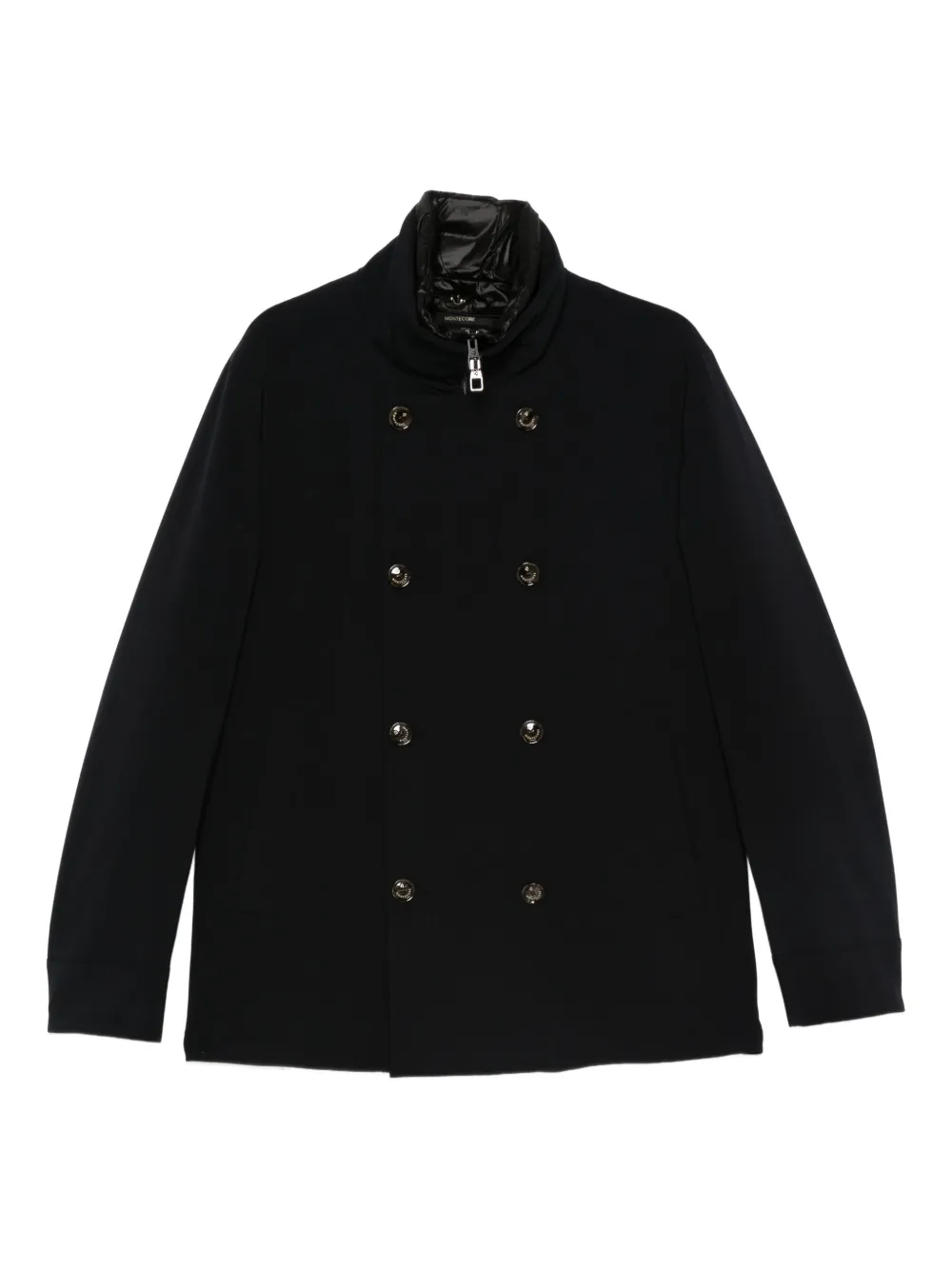 double-breasted zip-front jacket