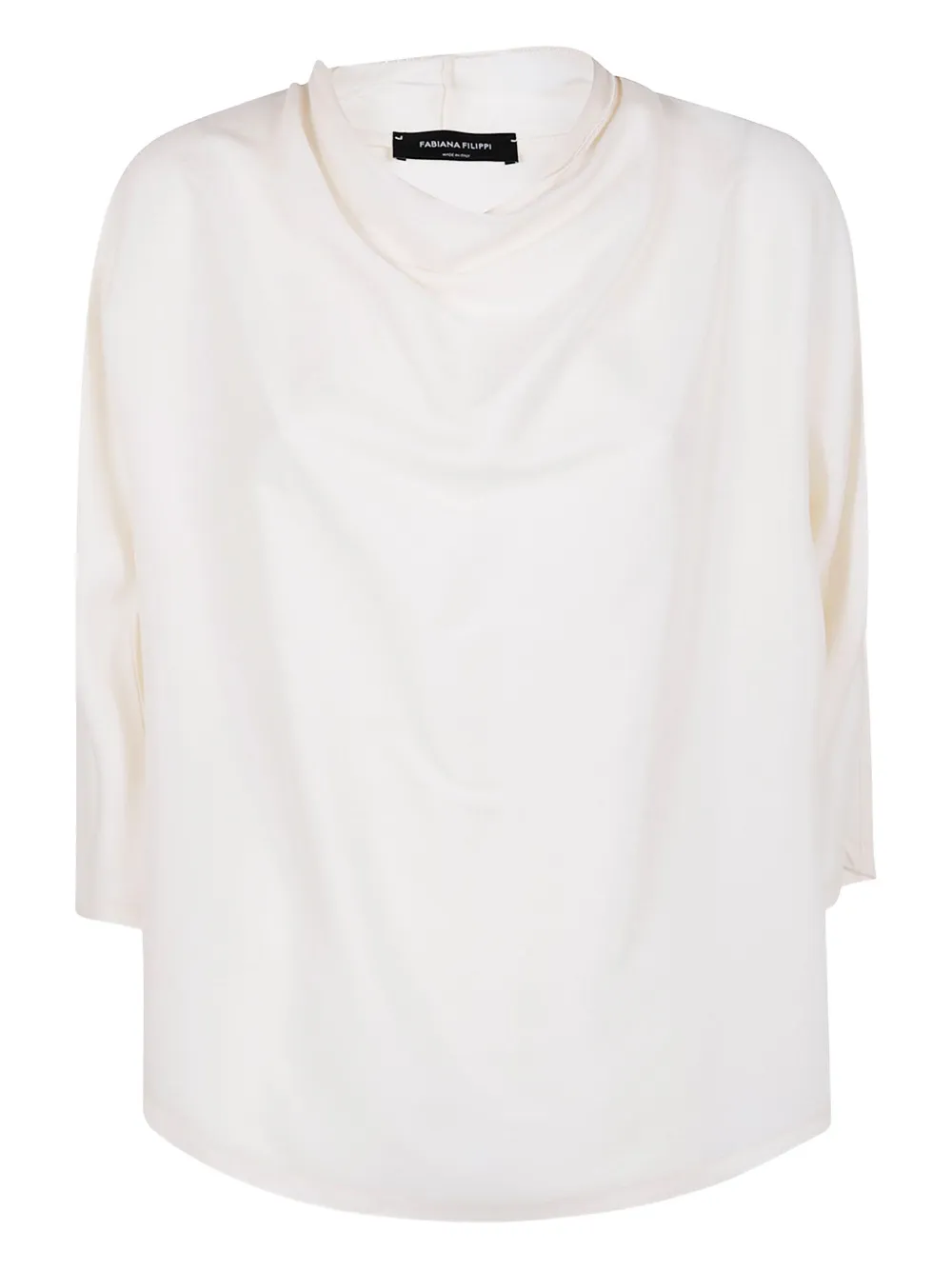 Fabiana Filippi Blouse met cropped mouwen Beige