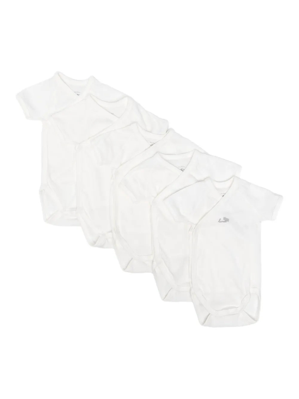 Petit Bateau Vijf rompers Wit
