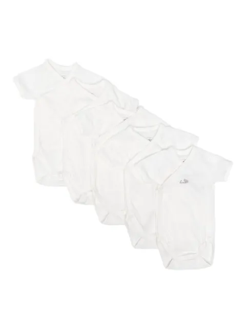 Petit Bateau wrap-neck bodies (pack of five)