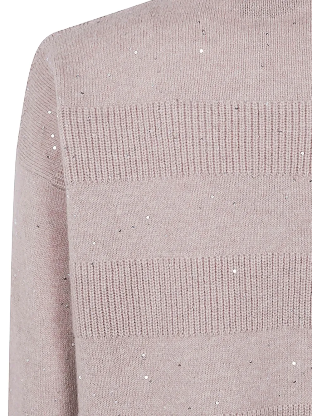 D.Exterior roll-neck sequin-detailed sweater | Knitted Sweaters | Image 2