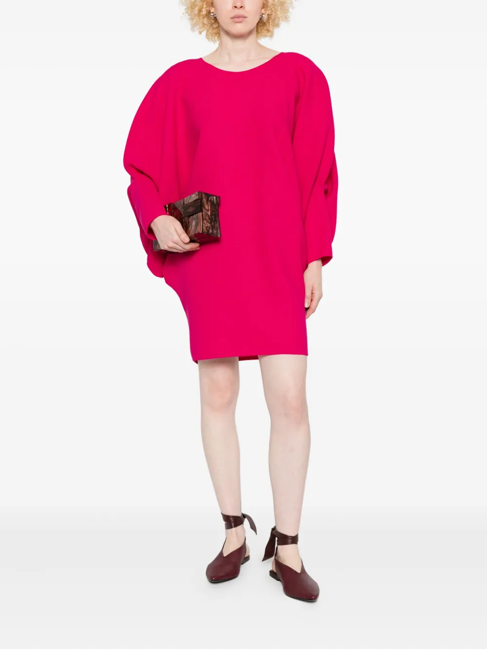Gianluca Capannolo bell-sleeve mini dress - Roze