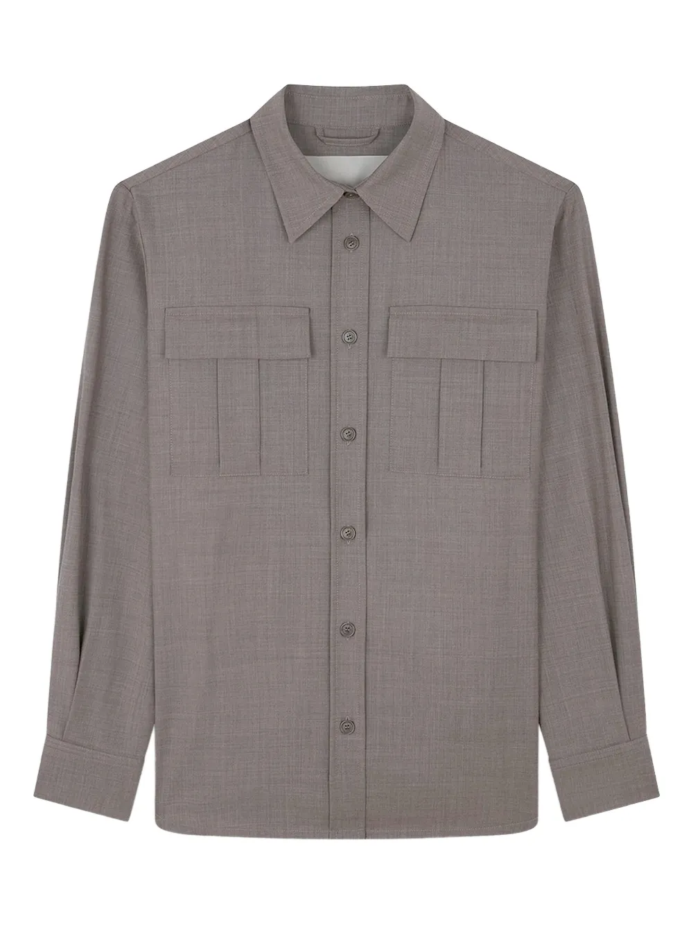 Paul & Shark flap-pocket wool overshirt | Neutrals | Image 1