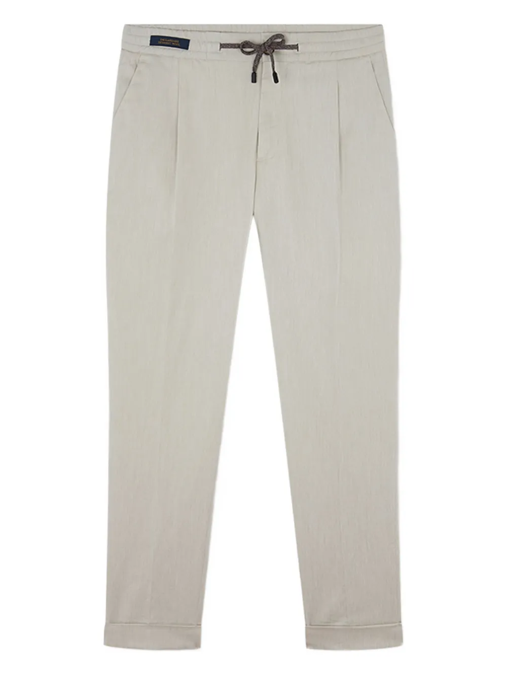 Paul & Shark Pleated Drawstring Trousers In Neutral