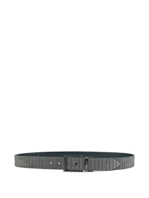 Paul & Shark Reversible-design Leather Belt in Grey