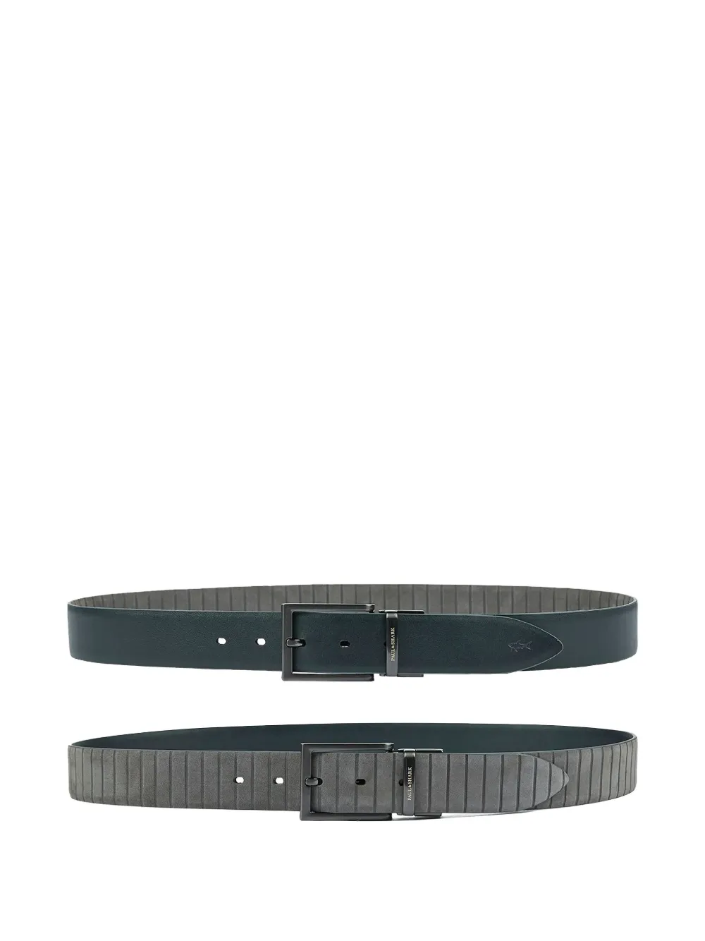 Paul & Shark Omkeerbare leren riem - Grijs