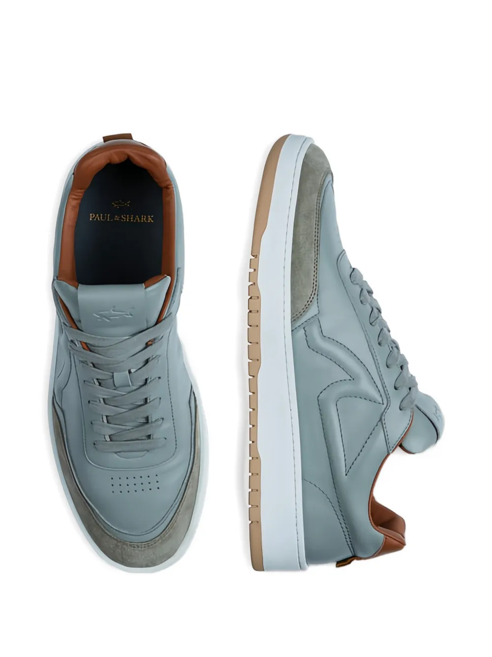 Paul & Shark Club Riviera leren sneakers Blauw