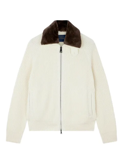 Paul & Shark ribbed zip-up sweater