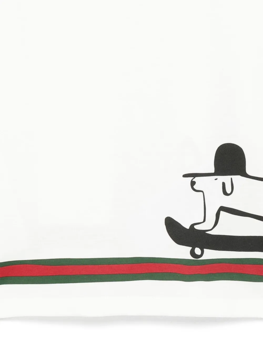 Gucci Kids x Euan Roberts T-shirt met hondenprint Wit