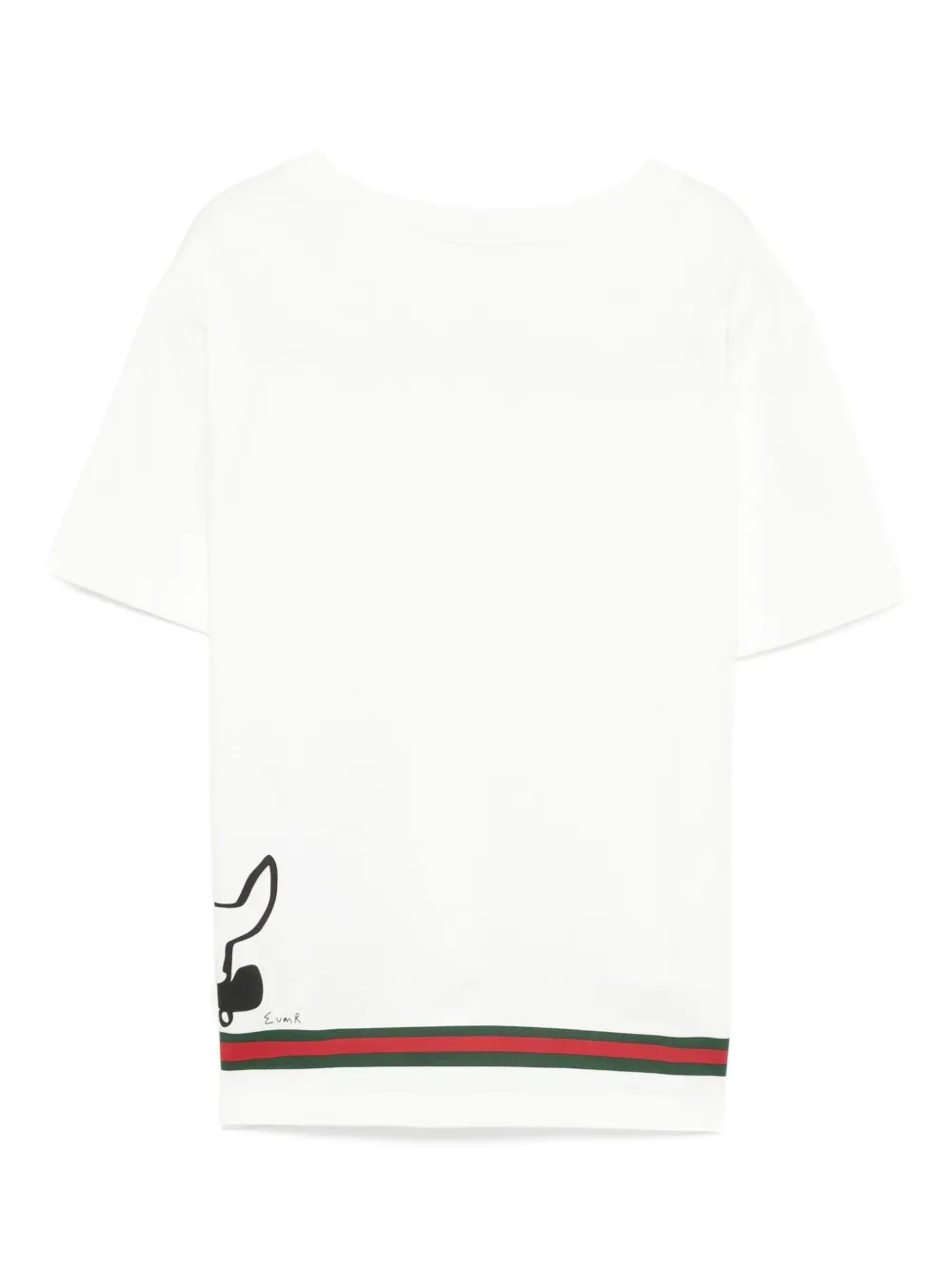 Gucci Kids x Euan Roberts T-shirt met hondenprint Wit