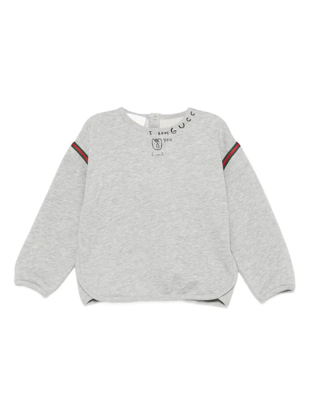 Gucci Kids x Euan Roberts sweater met Web-streep Grijs