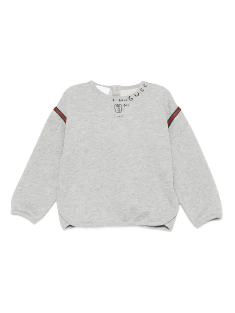 Gucci Kids x Euan Roberts Web-stripe sweatshirt