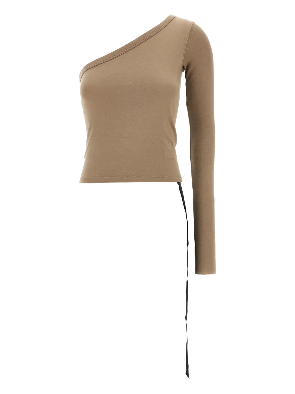 Rick Owens DRKSHDW Ziggy asymmetric-neckline T-shirt Beige