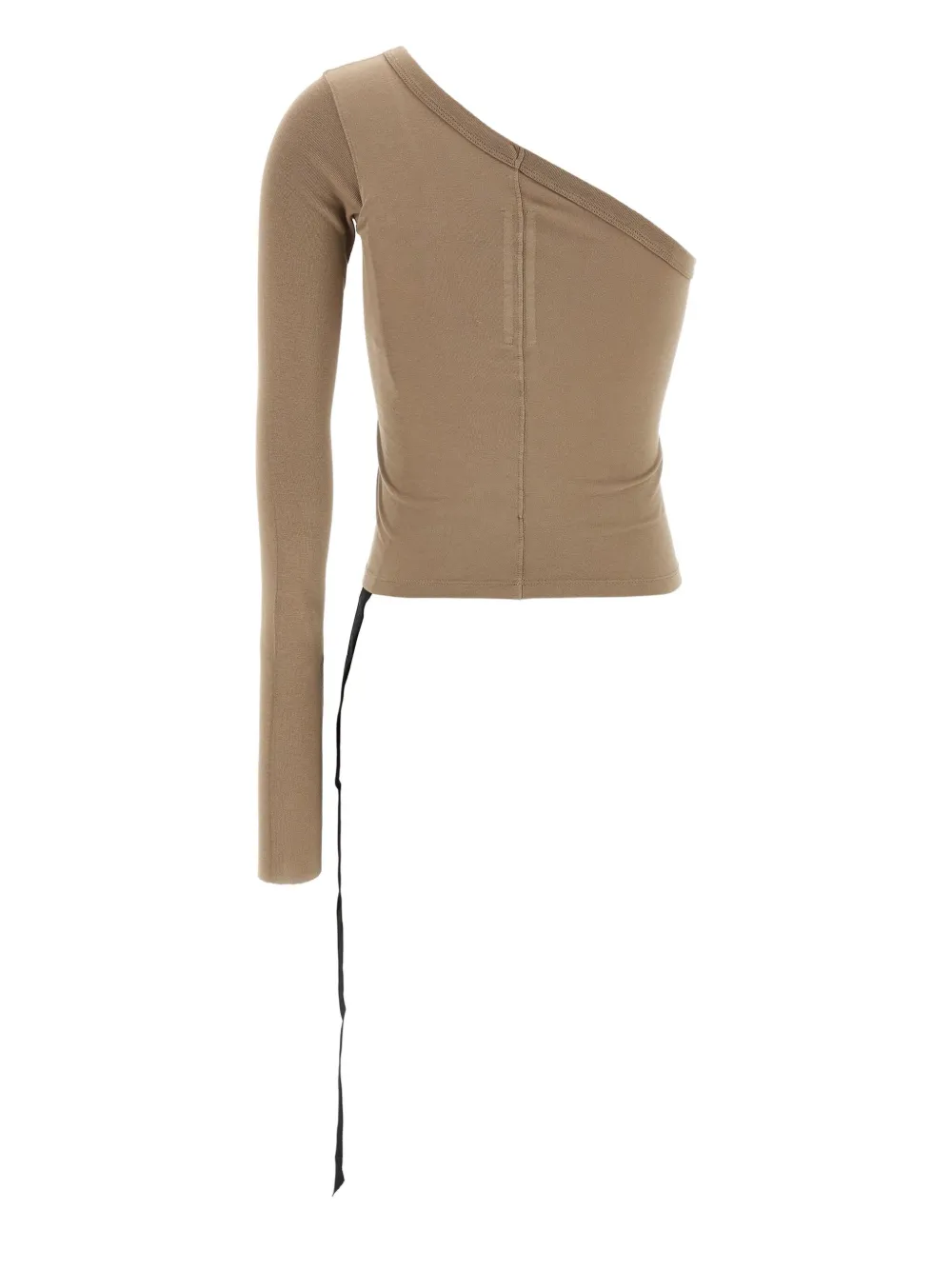 Rick Owens DRKSHDW Ziggy asymmetric-neckline T-shirt Beige