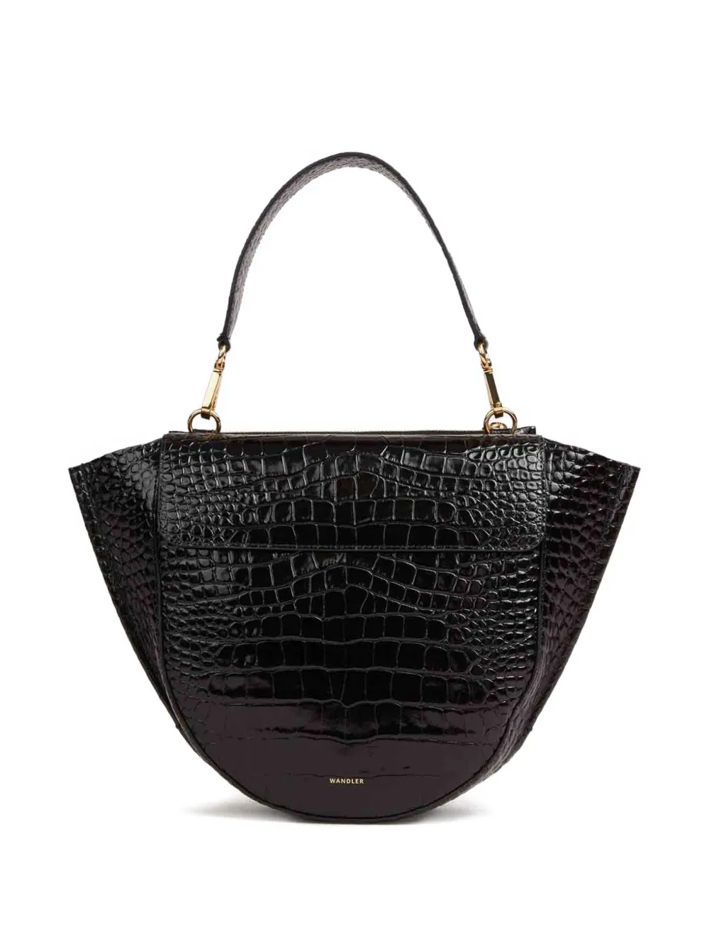 Wandler medium Hortensia leather shoulder bag - Zwart