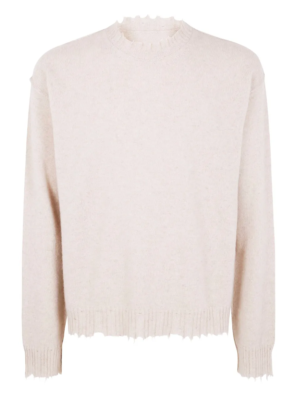 Uma Wang Kasjmier trui met franje afwerking Beige