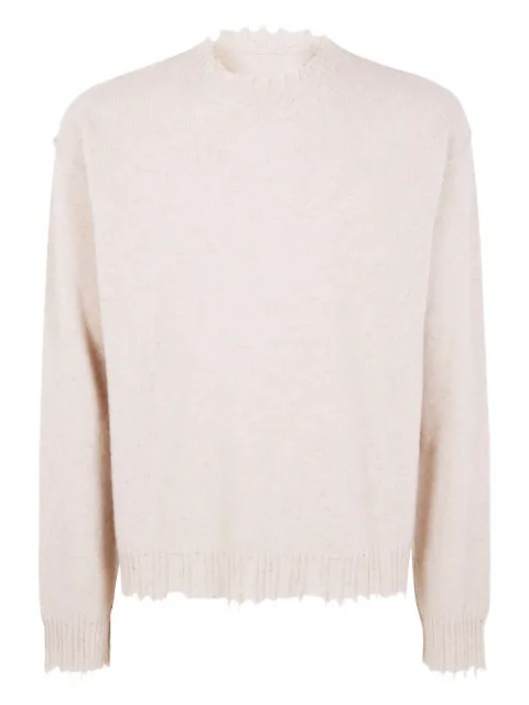 Uma Wang frayed-edge cashmere sweater