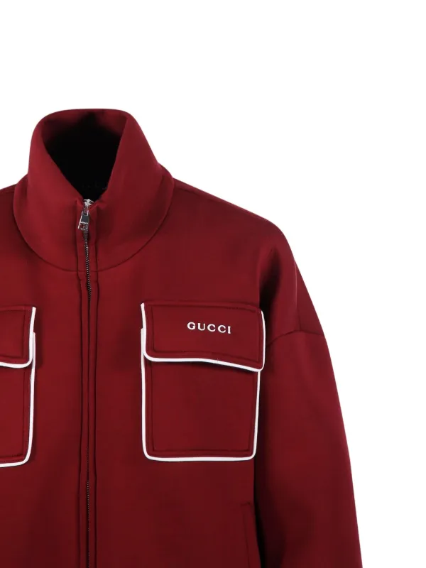 Ropa Chamarra Gucci Roja Exclusiva Chaqueta Gucci Con Cremallera