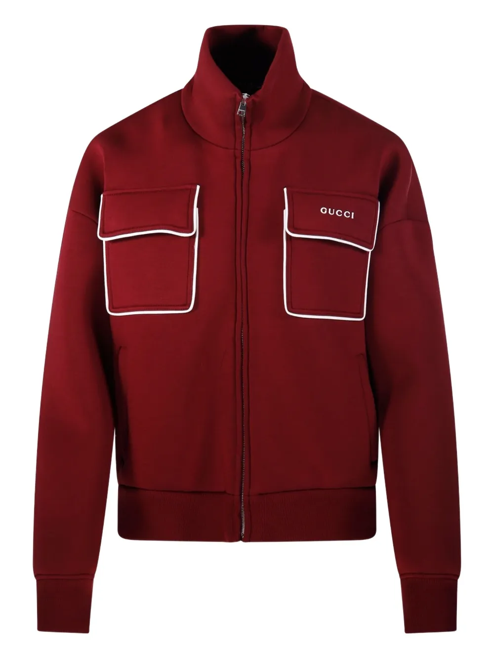 patch-pocket zip-up jacket