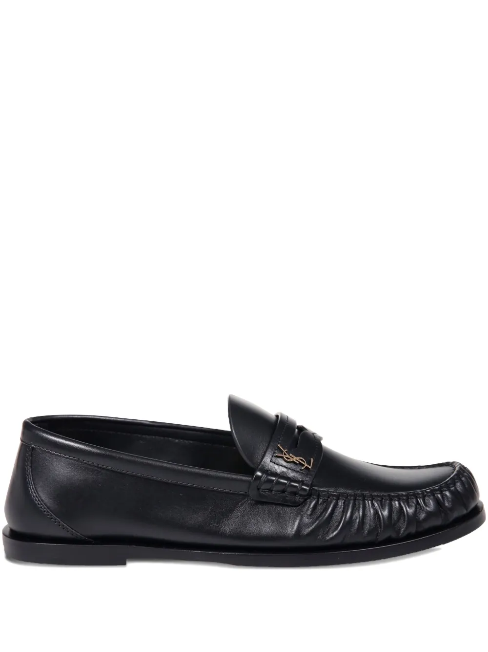Saint Laurent leather loafers Black