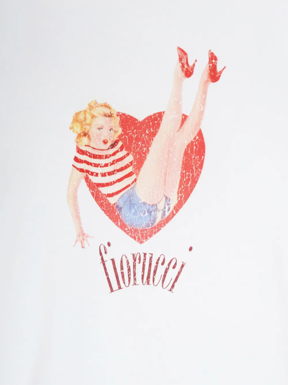 Fiorucci heart-print cotton T-shirt Wit