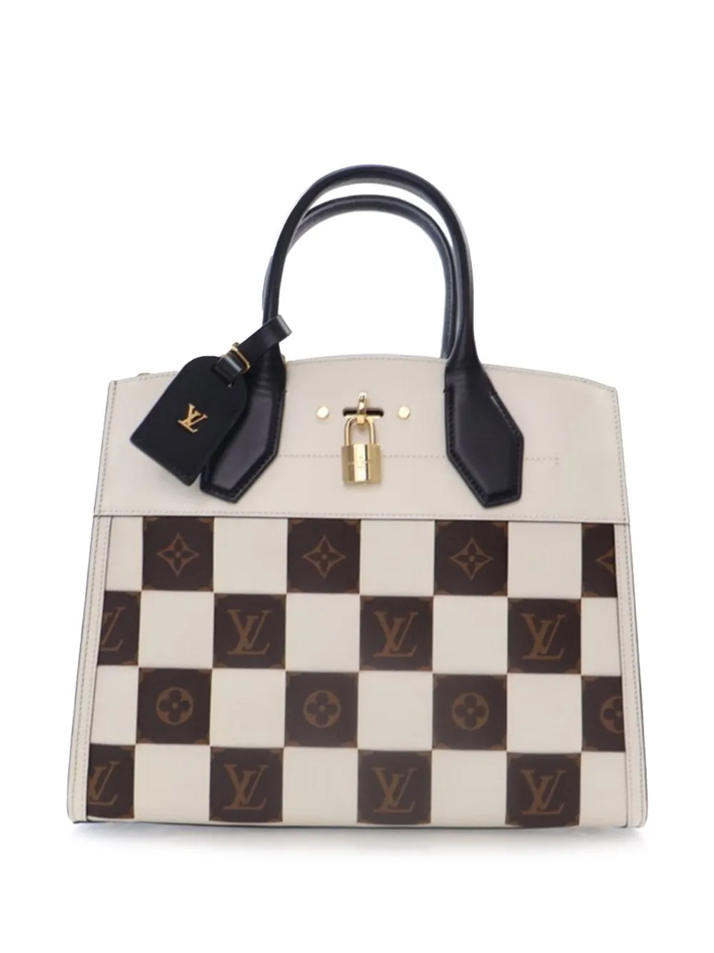 Louis Vuitton Pre-Owned 2019 Damier Tressage City Steamer MM satchel - Louis Vuitton Pre-Owned 2019 Damier Tressage City Steamer MM satchel -