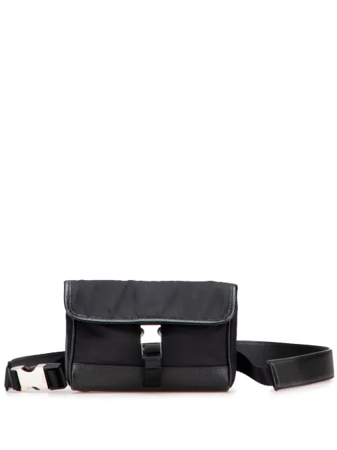 Prada Pre-Owned 2013-2025 Saffiano Trimmed Tessuto belt bag