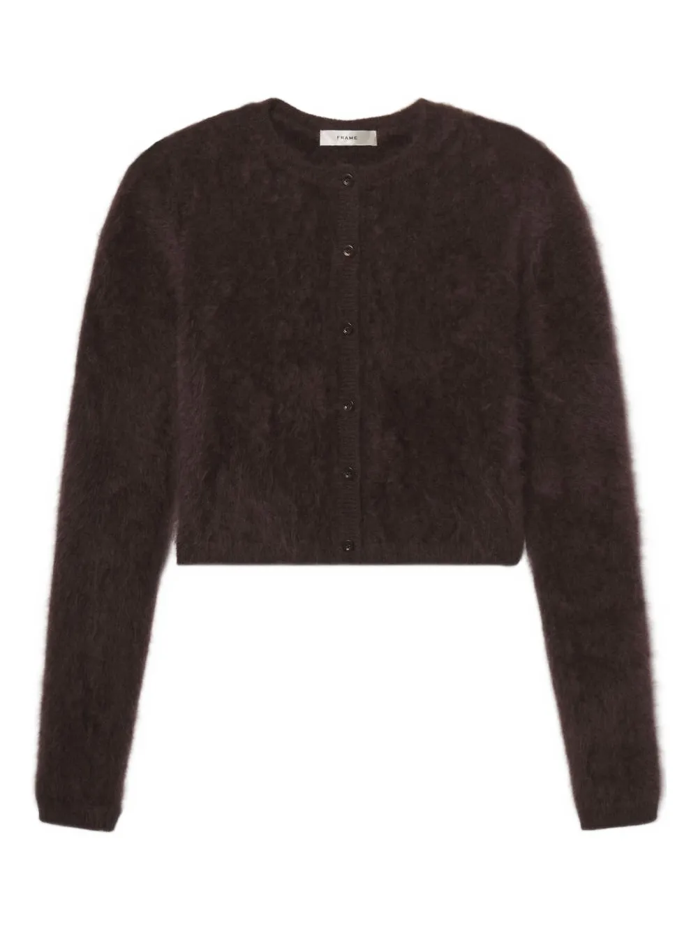 Frame Teddy Cardigan In Brown