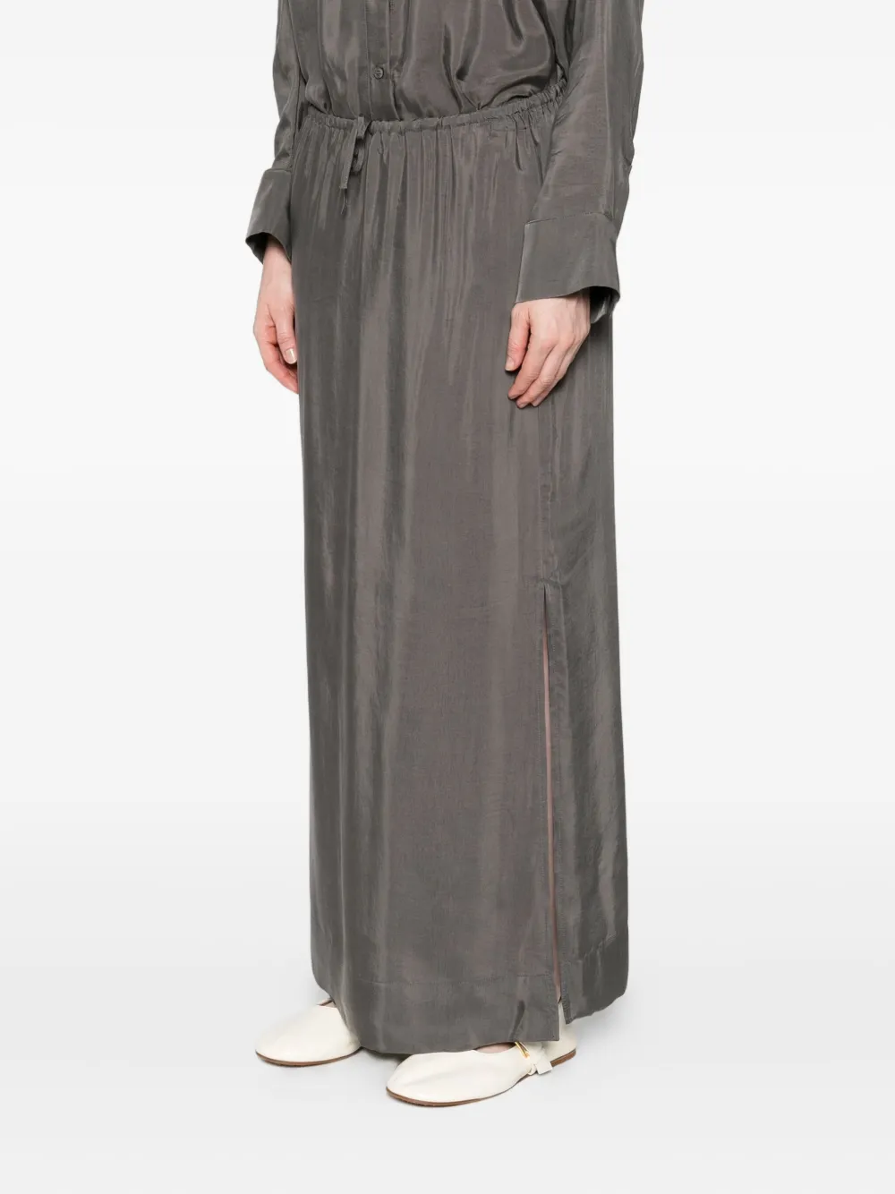 Erika Cavallini Cupro maxi-rok Grijs