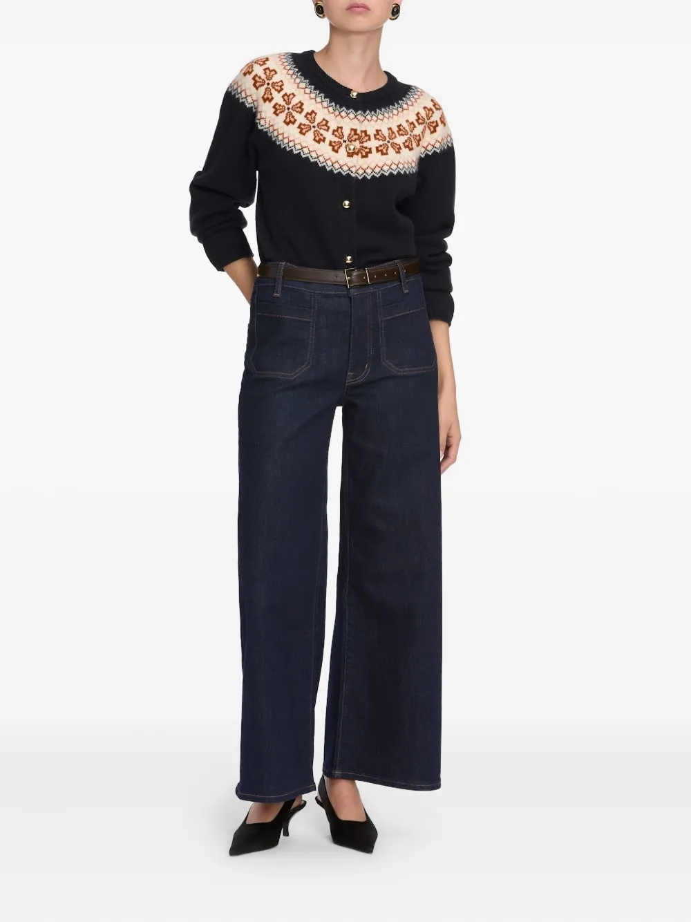FRAME Le Slim Palazzo jeans - Blauw